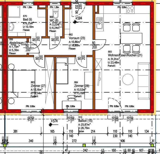3-Zimmer-Wohnung mieten in Leibnitz – 75 m², € 1.005 – Bild 17 von 17