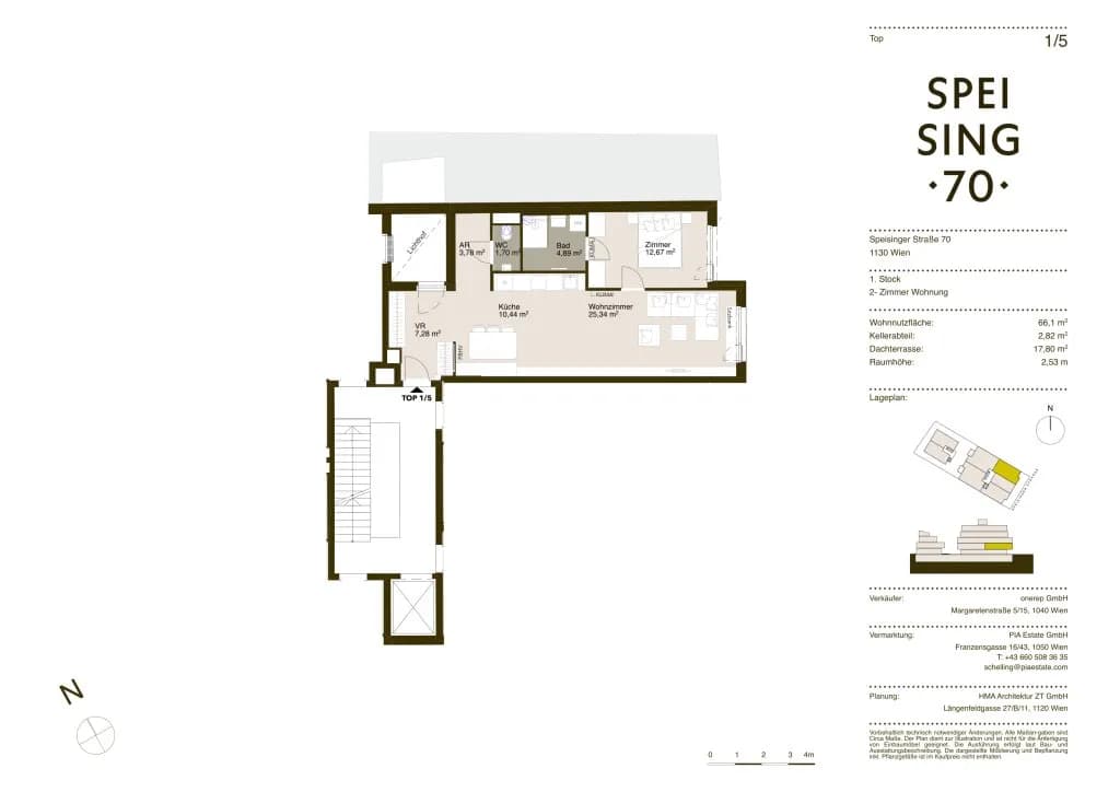 2-Zimmer-Wohnung kaufen in Wien – 65,32 m², € 457.000 – Bild 10 von 11