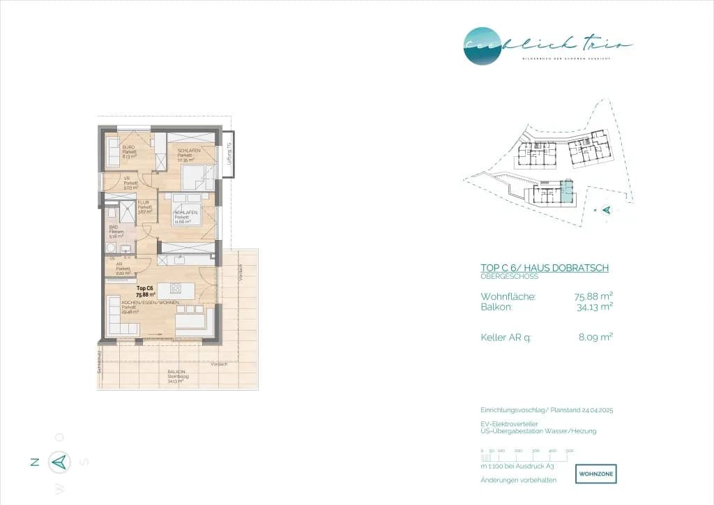 3-Zimmer-Wohnung kaufen in Villach – 75,88 m² – Bild 5 von 7