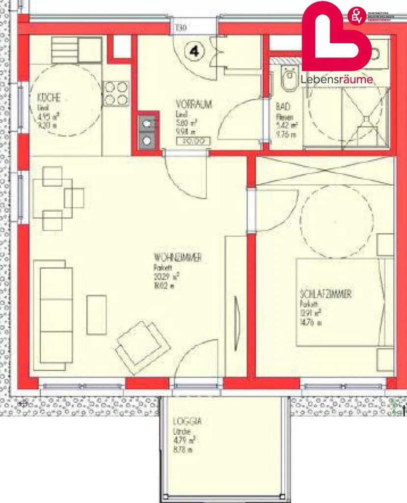 2-Zimmer-Wohnung mieten in Rohrbach – 54,19 m², € 543 – Bild 13 von 13