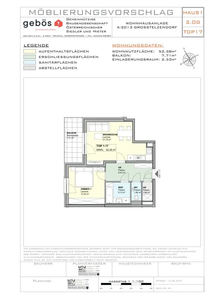 2-Zimmer-Wohnung mieten in Hollabrunn – 52,38 m², € 656 – Bild 17 von 18