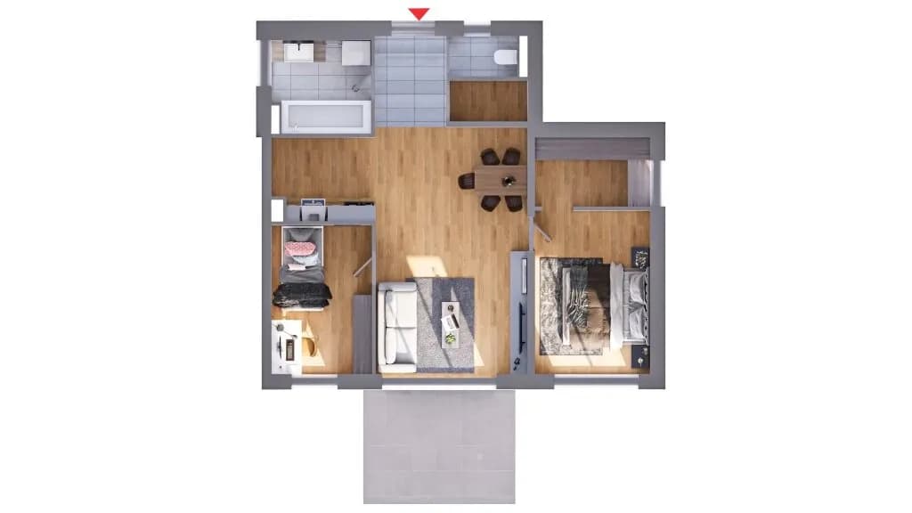 3-Zimmer-Wohnung mieten in Krems Land – 75,09 m², € 1.493