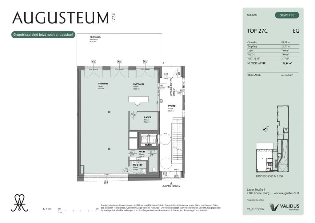 Gewerbeimmobilie mieten in Korneuburg – 129 m², € 3.056 – Bild 12 von 14