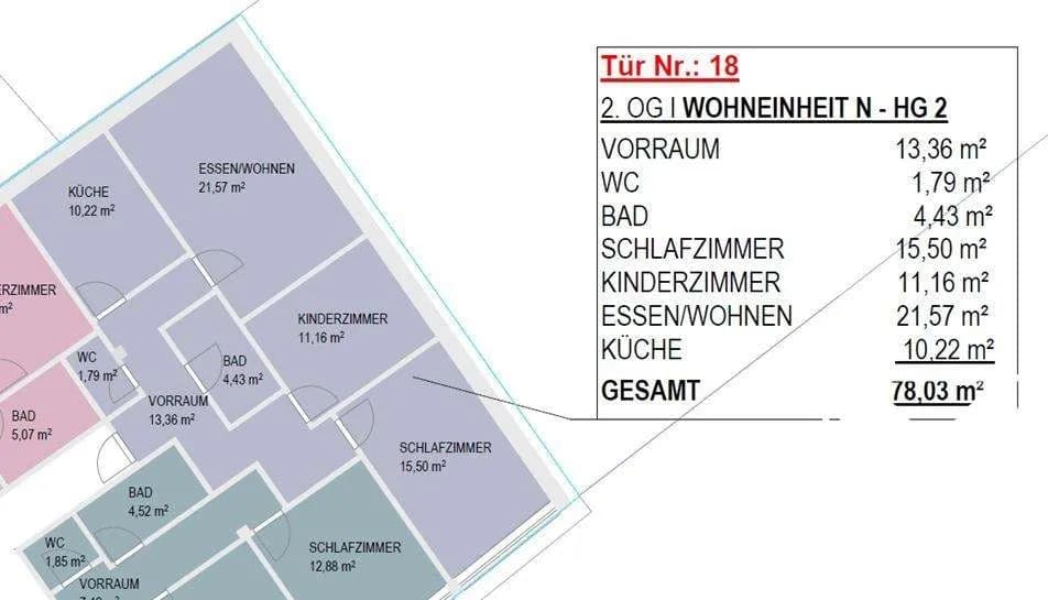 3-Zimmer-Wohnung mieten in Rohrbach – 78,03 m², € 876 – Bild 9 von 9