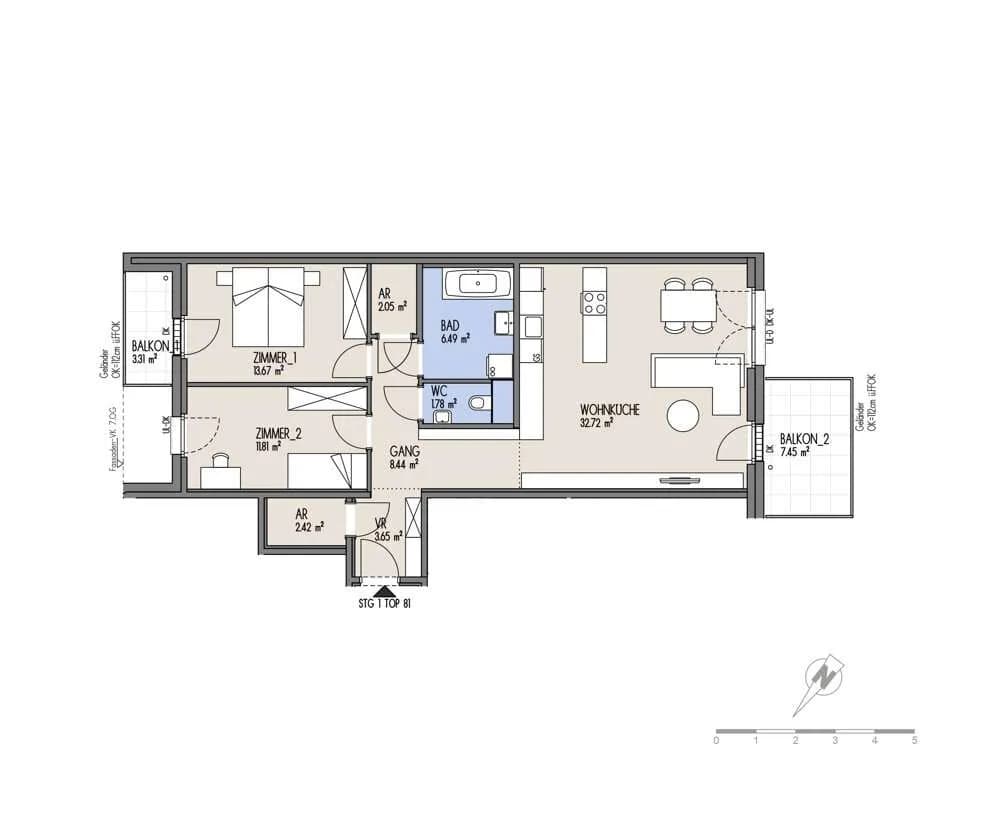 3-Zimmer-Wohnung kaufen in Wien – 83,03 m², € 478.000 – Bild 2 von 18