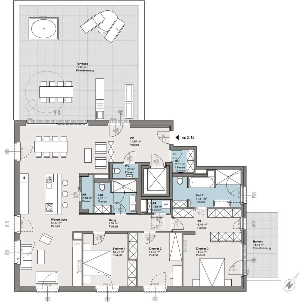 4-Zimmer-Wohnung kaufen in Linz – 153,08 m², € 1.220.000 – Bild 7 von 7