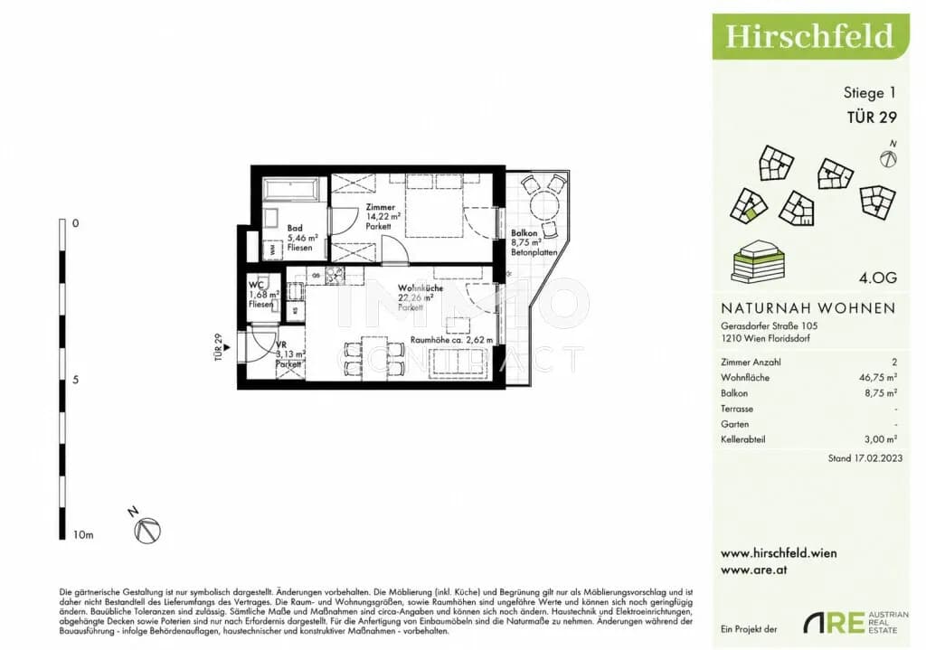 2-Zimmer-Wohnung kaufen in Wien – 46,75 m², € 276.000 – Bild 15 von 15