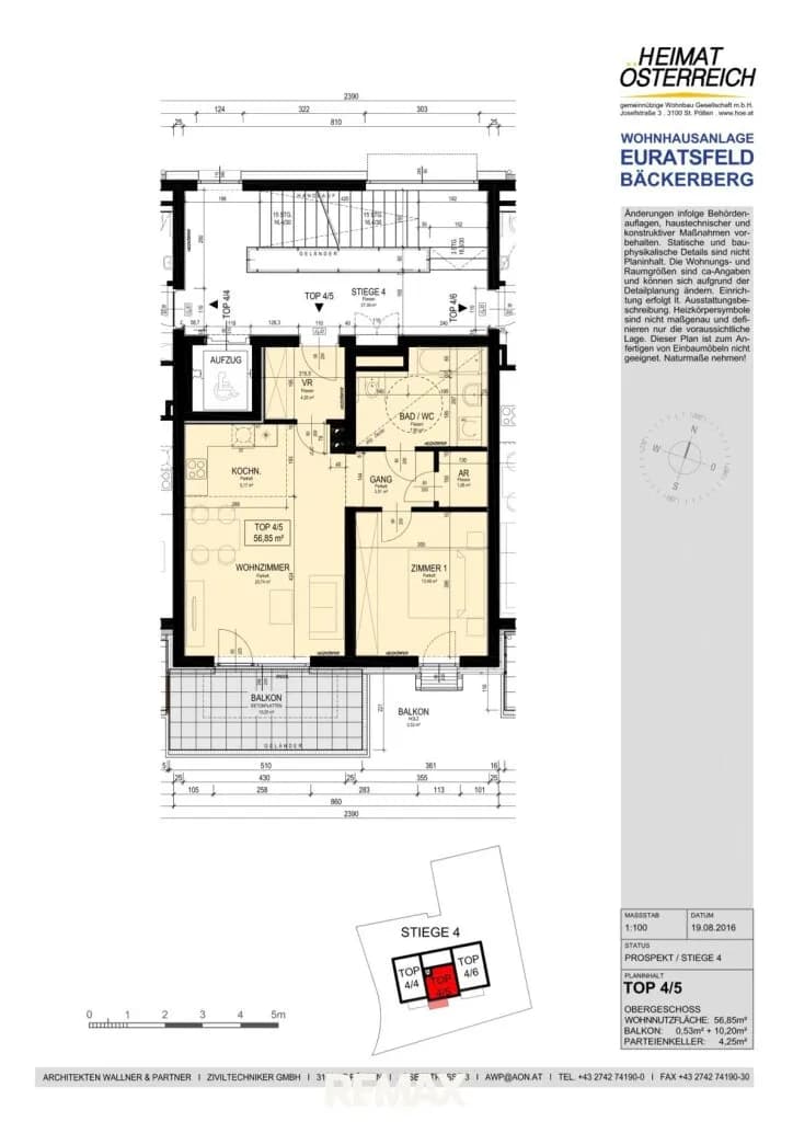 2-Zimmer-Wohnung mieten in Amstetten – 56,85 m², € 748 – Bild 10 von 10
