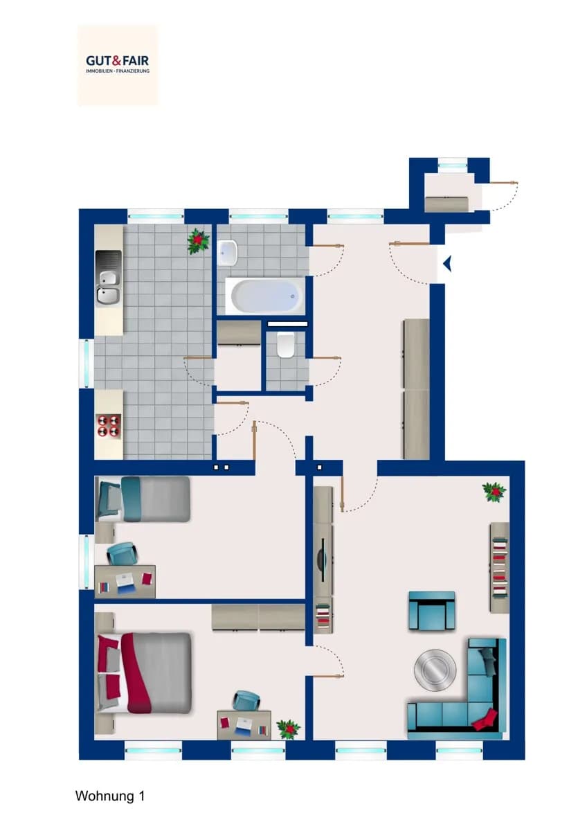 3-Zimmer-Wohnung kaufen in Neunkirchen – 81 m², € 114.564 – Bild 9 von 10