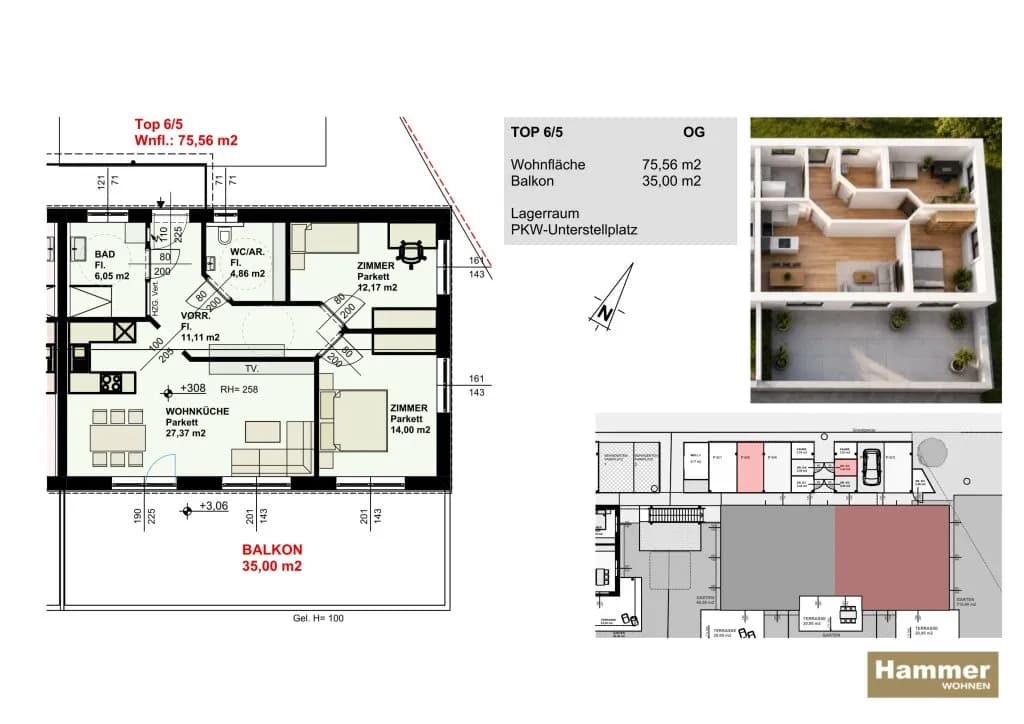 3-Zimmer-Wohnung kaufen in Leibnitz – 76 m², € 356.900 – Bild 14 von 14