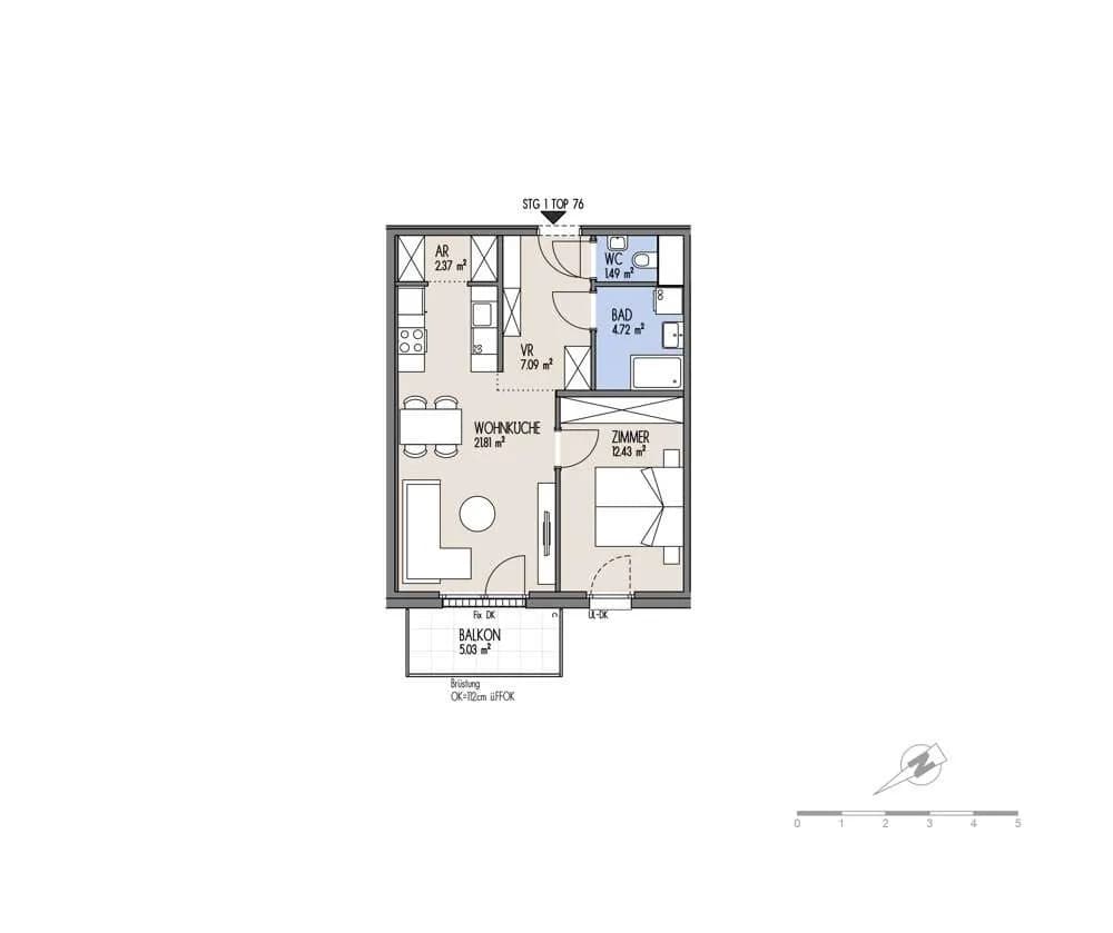 2-Zimmer-Wohnung kaufen in Wien – 49,91 m², € 294.000 – Bild 2 von 18