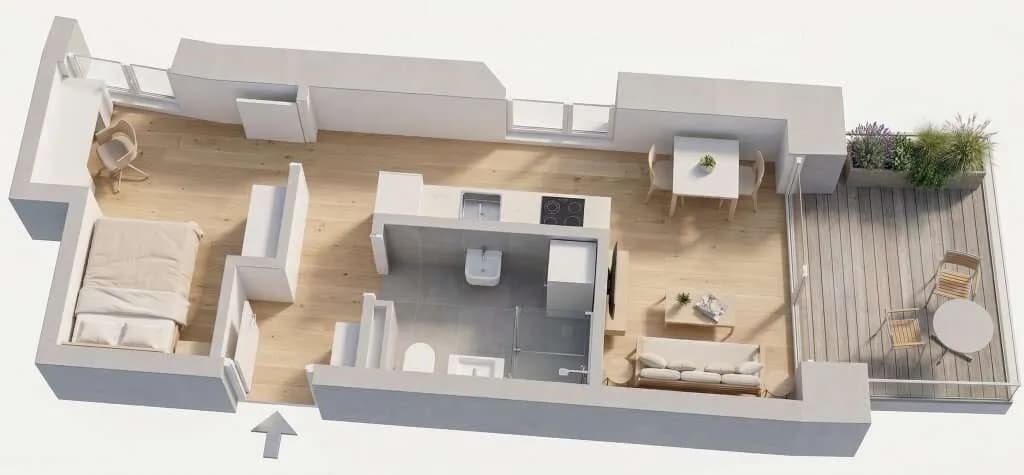 2-Zimmer-Wohnung kaufen in Innsbruck – 32,71 m², € 322.200 – Bild 2 von 11