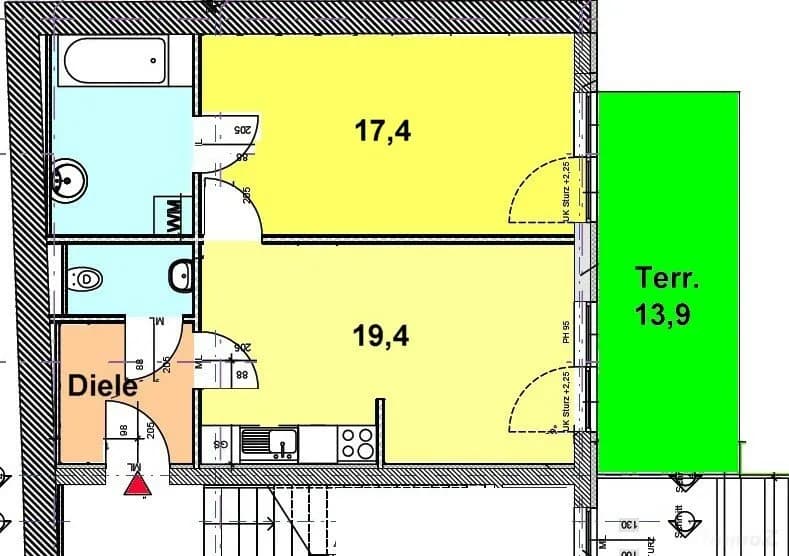 2-Zimmer-Wohnung mieten in Graz – 50,03 m², € 739 – Bild 1 von 6