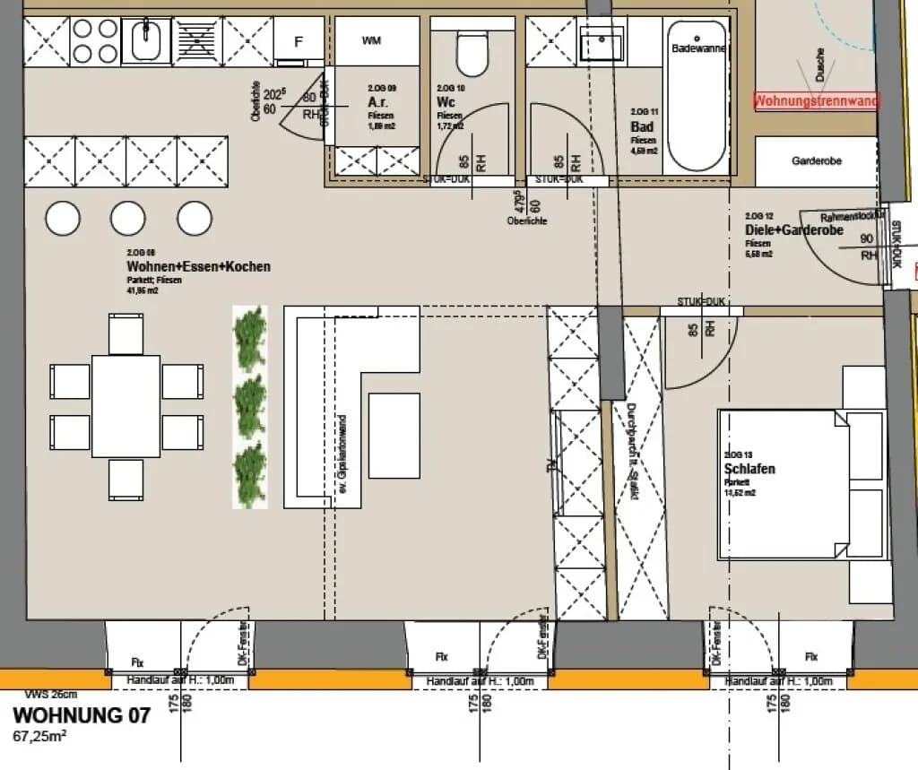 2-Zimmer-Wohnung mieten in Wels – 67,25 m², € 959 – Bild 13 von 14