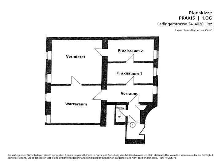 3-Zimmer-Gewerbeimmobilie mieten in Linz – 70 m², € 60 – Bild 6 von 6