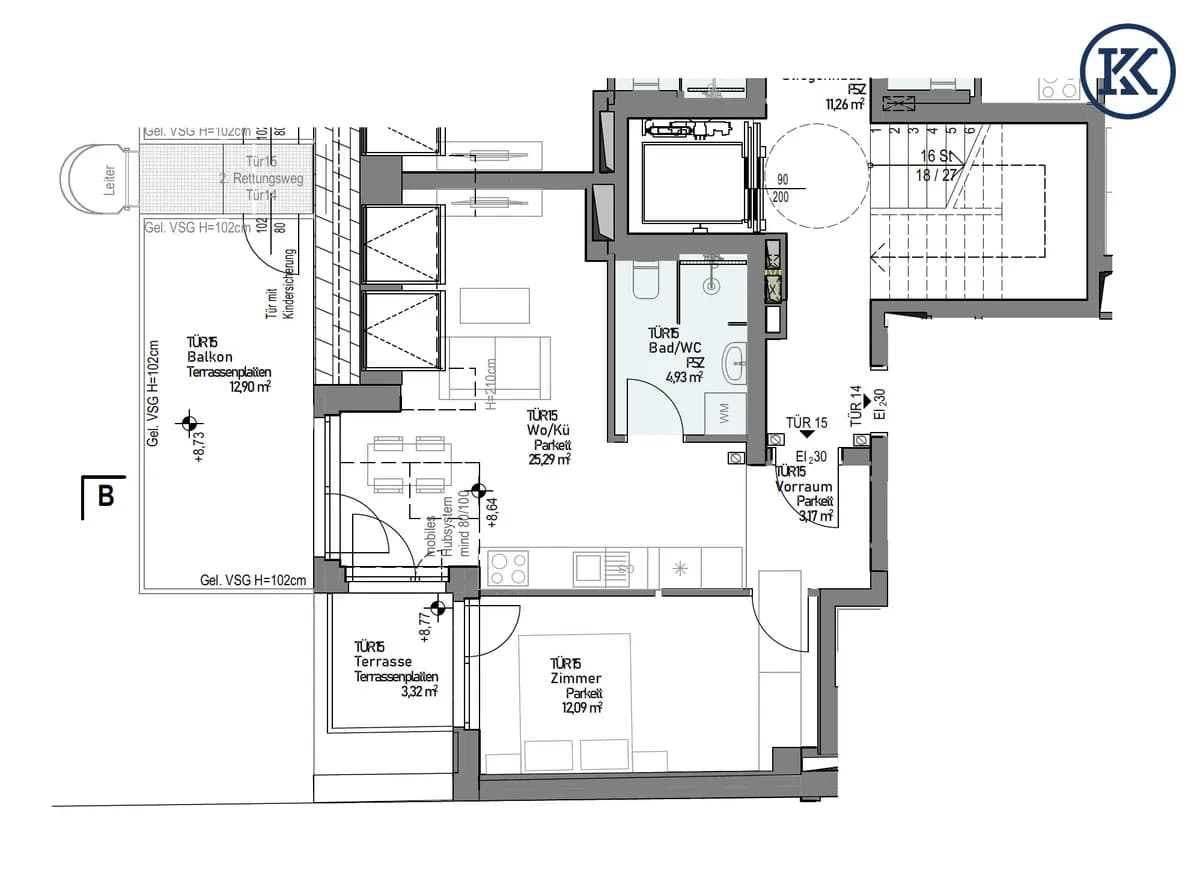 2-Zimmer-Wohnung kaufen in Wien – 45,48 m², € 249.000 – Bild 14 von 16