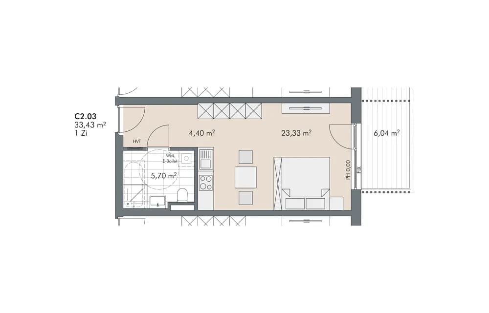 1-Zimmer-Wohnung kaufen in Schwaz – 33,43 m², € 261.000 – Bild 25 von 25