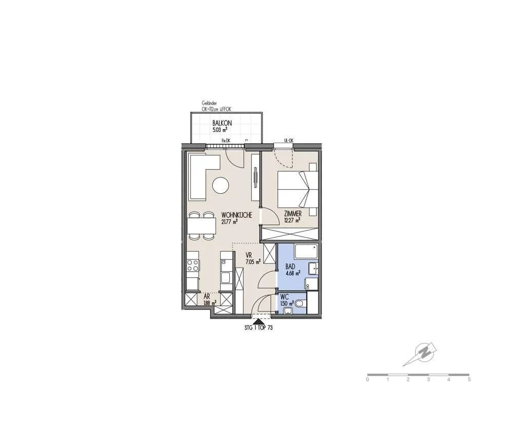 2-Zimmer-Wohnung kaufen in Wien – 49,15 m², € 289.000 – Bild 2 von 15