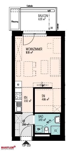 1-Zimmer-Wohnung mieten in Graz – 33,63 m², € 485 – Bild 10 von 12