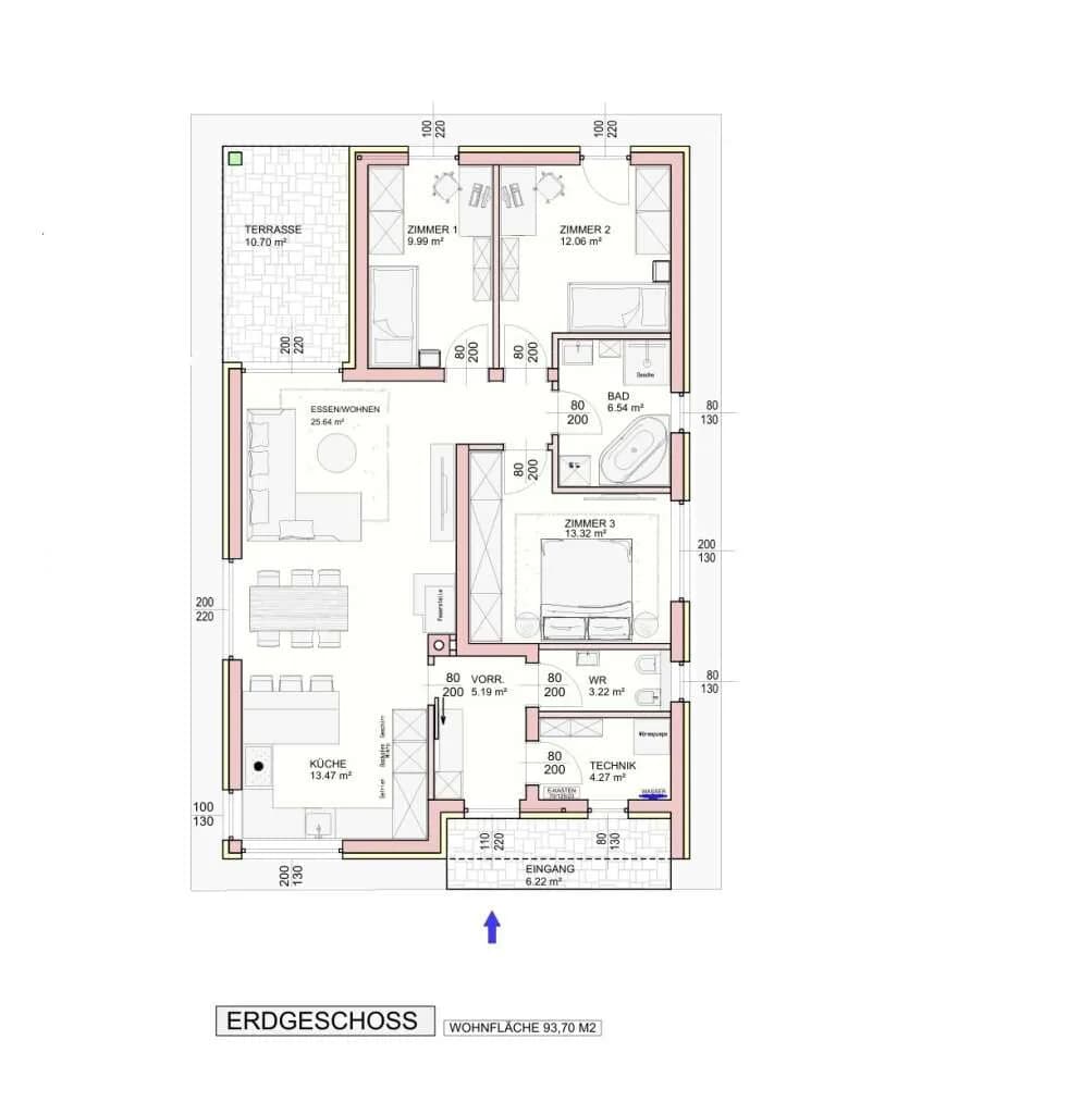 4-Zimmer-Haus kaufen in Leibnitz – 93,7 m², € 369.000 – Bild 5 von 8