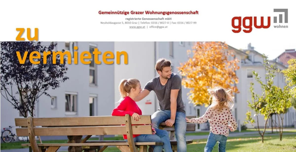 Wohnung mieten in Graz – 34,33 m², € 398