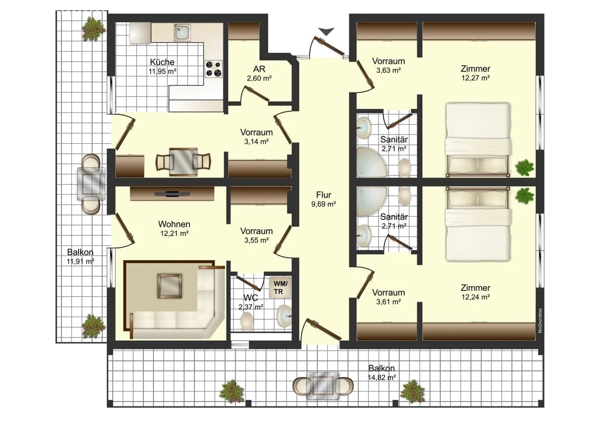 3-Zimmer-Wohnung kaufen in Kitzbühel – 83 m², € 281.112 – Bild 7 von 7