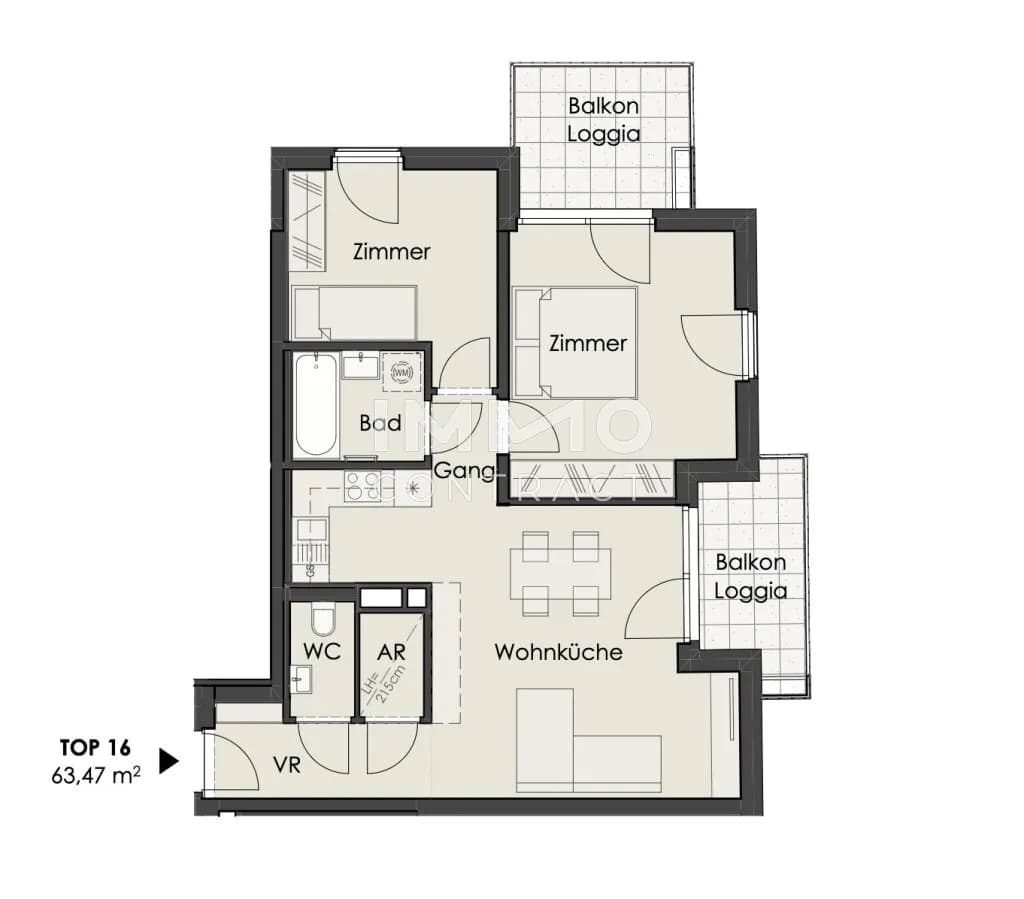 3-Zimmer-Wohnung kaufen in Wien – 63,47 m², € 464.000 – Bild 10 von 11