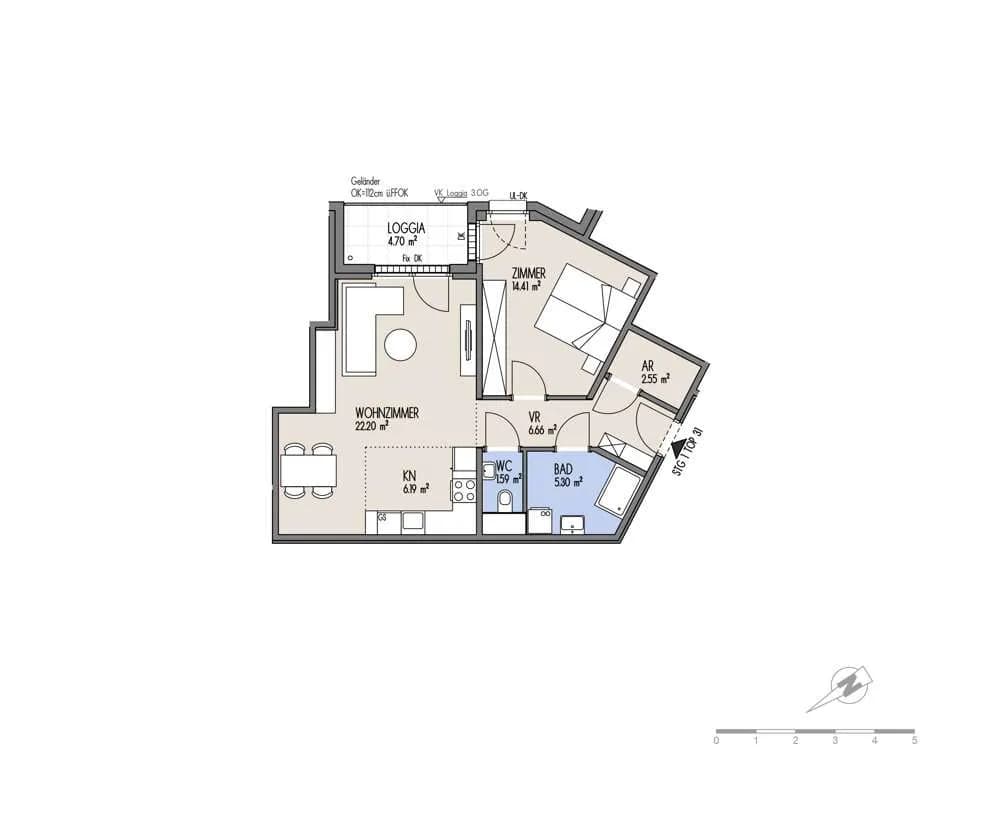 2-Zimmer-Wohnung kaufen in Wien – 58,9 m², € 298.000 – Bild 2 von 22