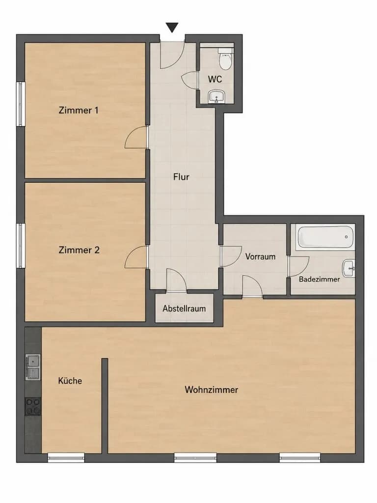 3-Zimmer-Wohnung mieten in Graz – 65 m², € 991 – Bild 5 von 5
