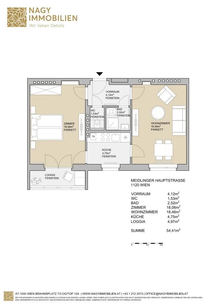 2-Zimmer-Wohnung mieten in Wien – 45,03 m², € 990 – Bild 27 von 28