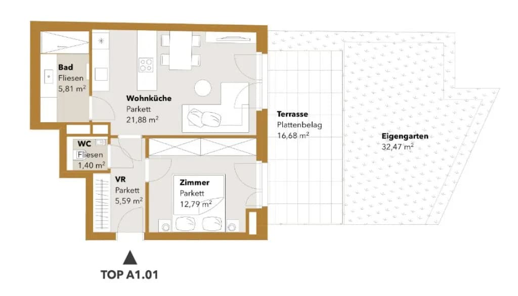 2-Zimmer-Wohnung mieten in Wien – 47,47 m², € 1.199 – Bild 18 von 18