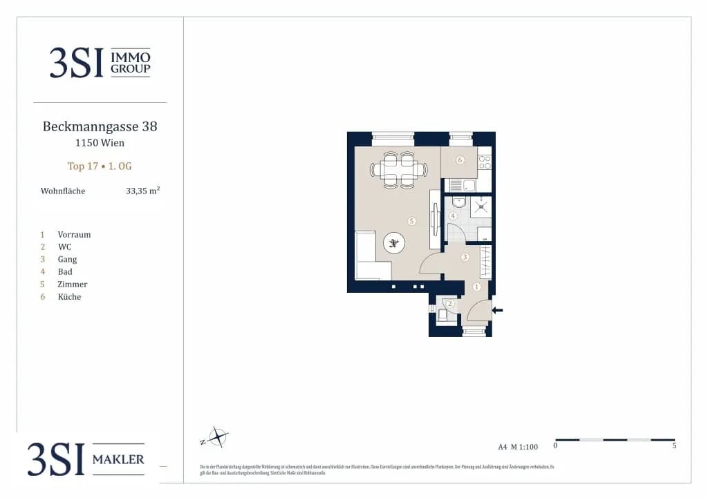 1-Zimmer-Wohnung kaufen in Wien – 33,35 m², € 185.000 – Bild 8 von 8