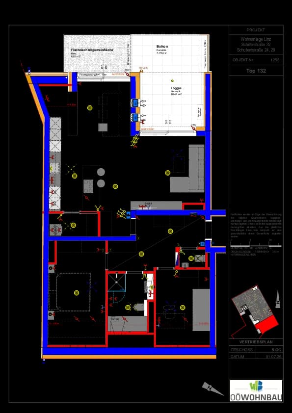 3-Zimmer-Wohnung kaufen in Linz – 95,37 m², € 709.382 – Bild 3 von 3