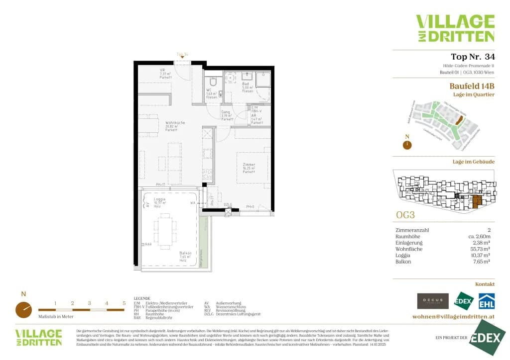 2-Zimmer-Wohnung kaufen in Wien – 55,73 m², € 449.000 – Bild 7 von 7