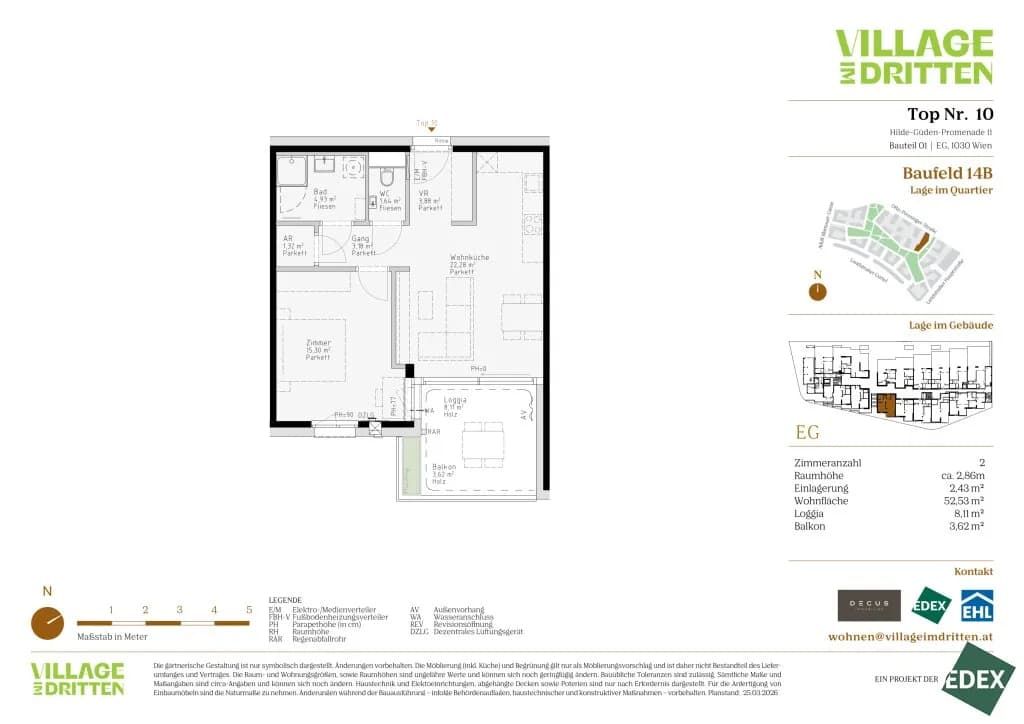 2-Zimmer-Wohnung kaufen in Wien – 52,43 m², € 391.000 – Bild 8 von 8