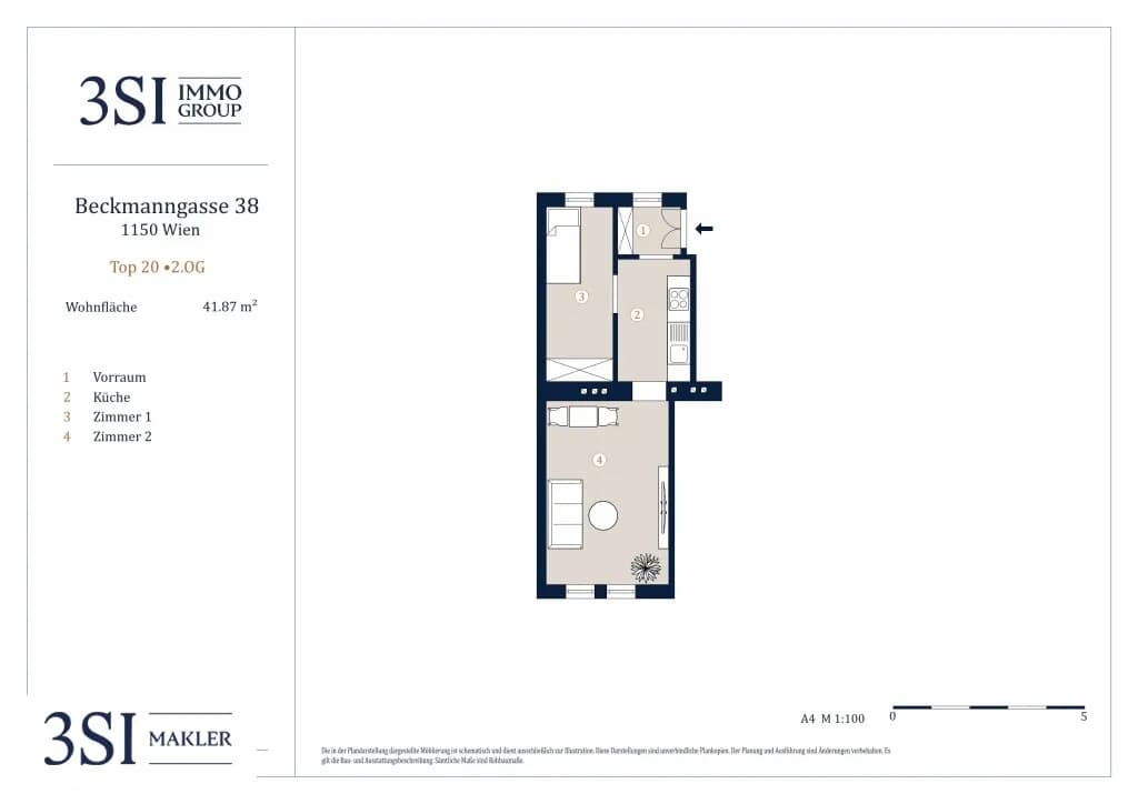 2-Zimmer-Wohnung kaufen in Wien – 41,87 m², € 99.000 – Bild 9 von 9