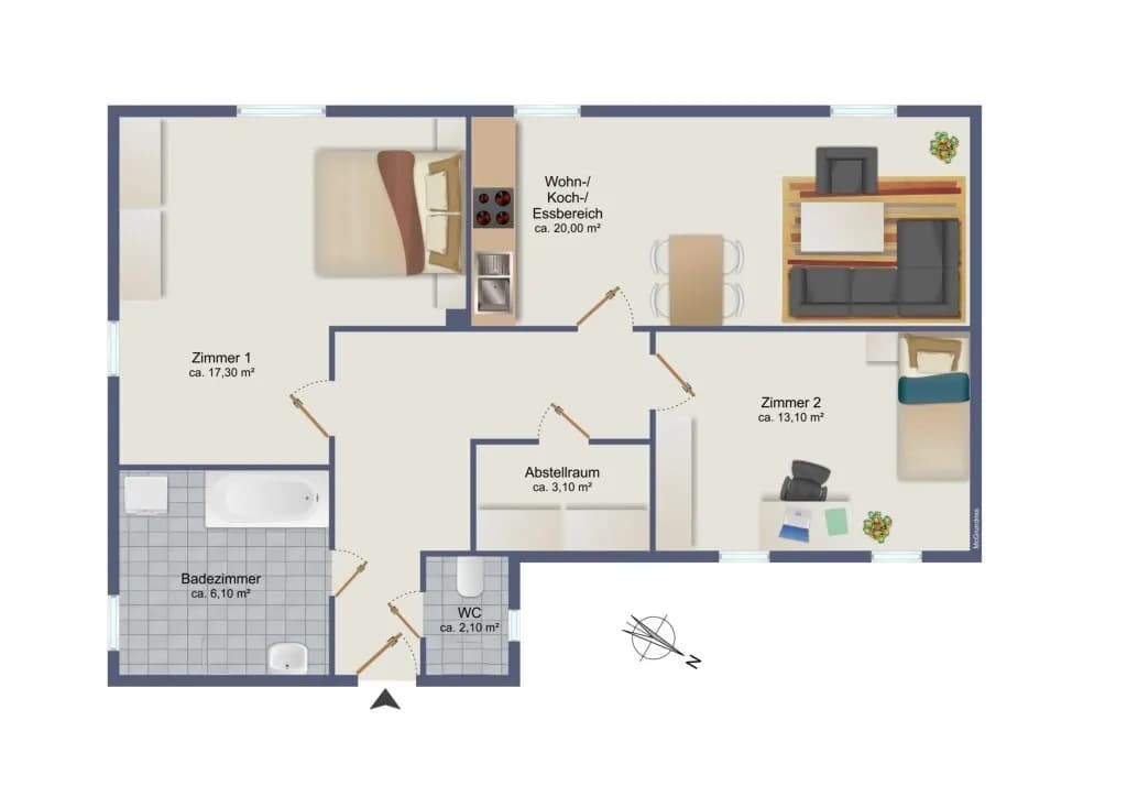 3-Zimmer-Wohnung kaufen in Graz – 80 m², € 149.000 – Bild 21 von 21