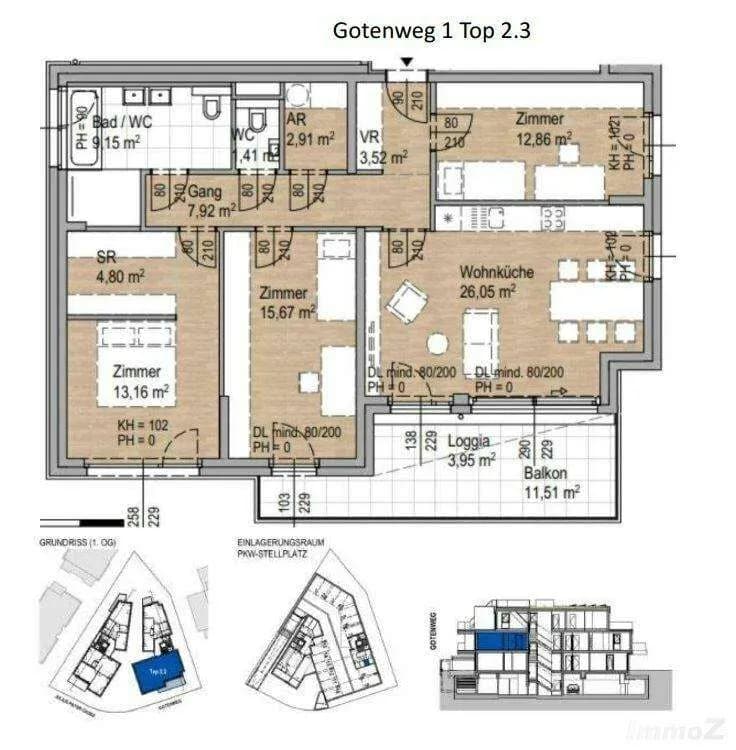 4-Zimmer-Wohnung kaufen in Wien – 97 m², € 808.290 – Bild 2 von 3