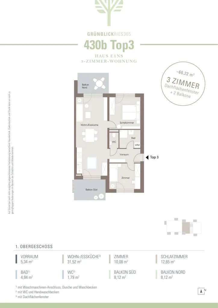 3-Zimmer-Wohnung kaufen in Graz – 66,22 m², € 290.000 – Bild 5 von 5