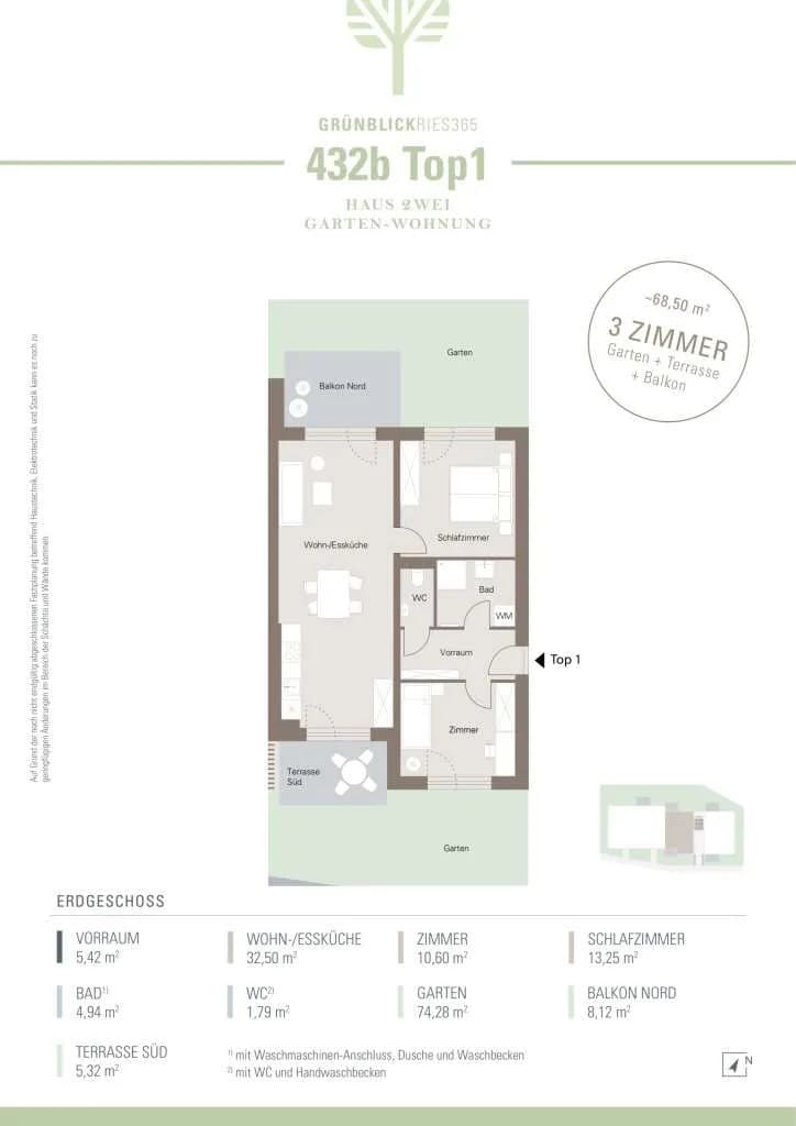 3-Zimmer-Wohnung kaufen in Graz – 68,5 m², € 279.000 – Bild 5 von 5