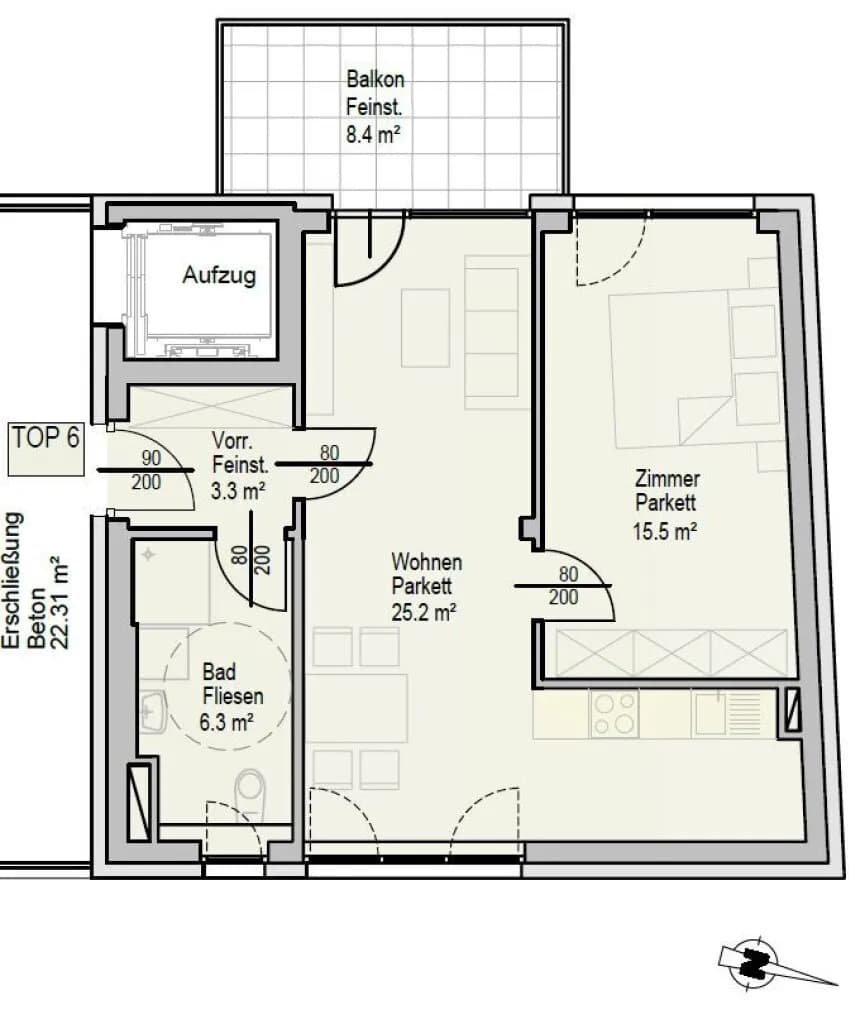 2-Zimmer-Wohnung mieten in Graz – 51 m², € 849 – Bild 11 von 11