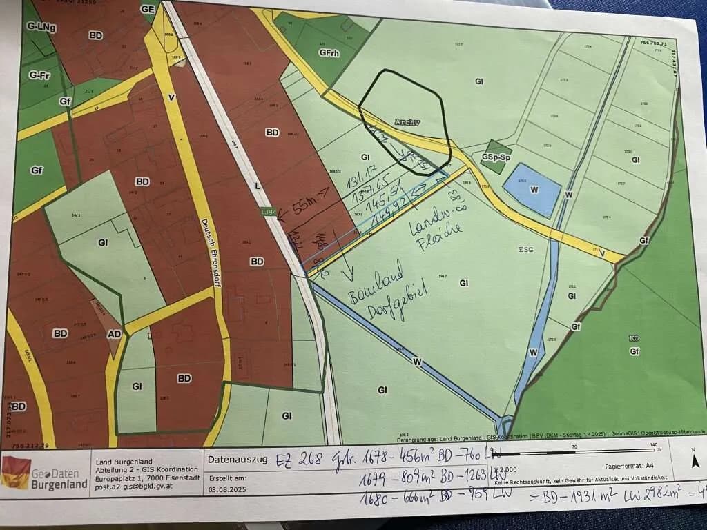 Grundstück kaufen in Güssing – 4 913 m², € 62.000 – Bild 2 von 5