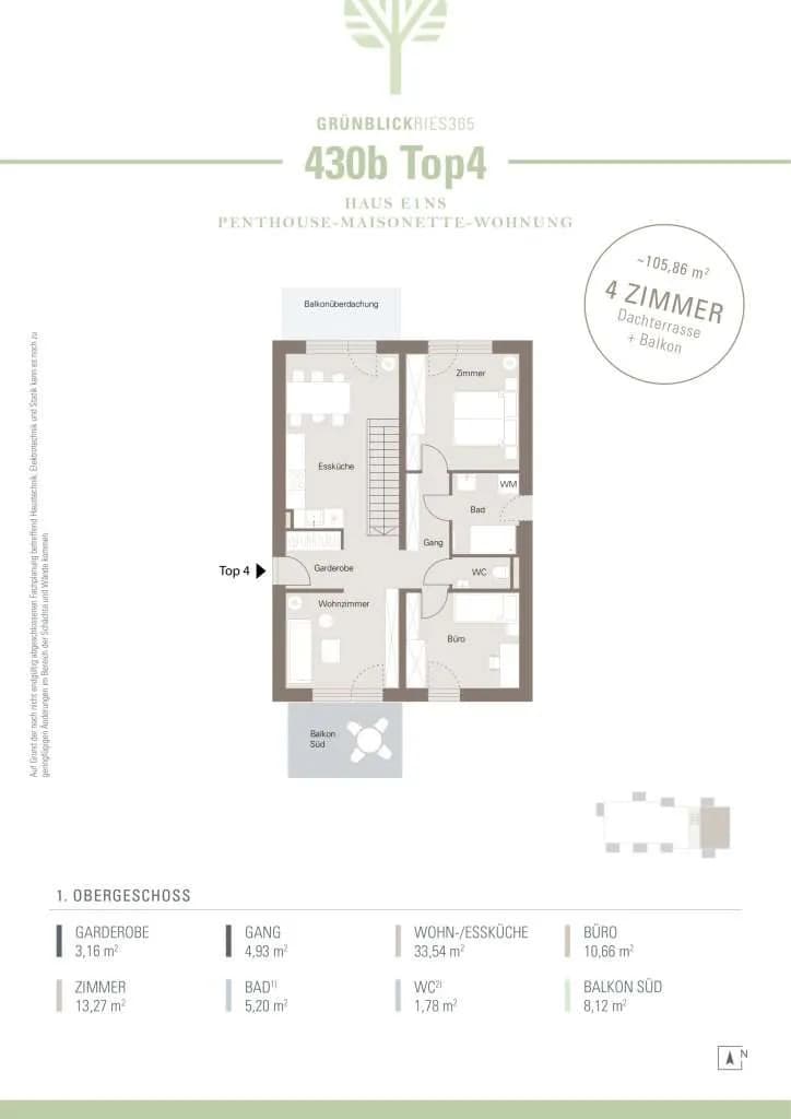 3-Zimmer-Wohnung kaufen in Graz – 105,86 m², € 418.837 – Bild 5 von 6