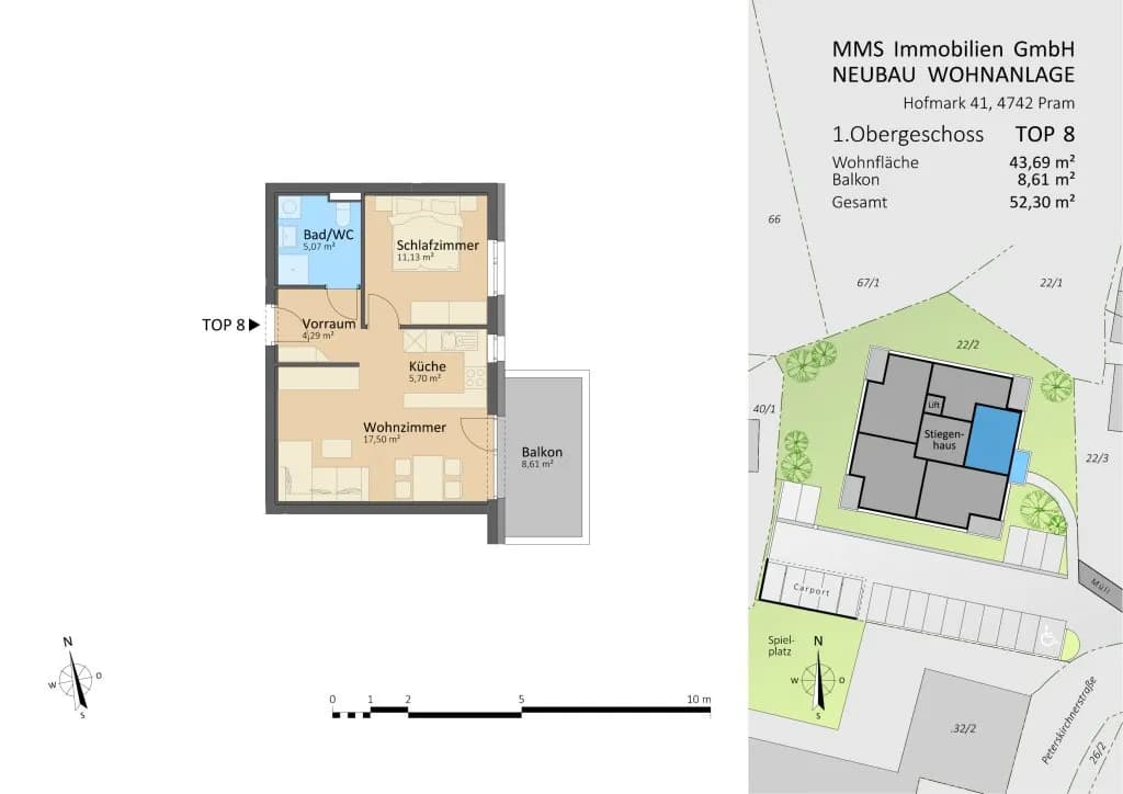 2-Zimmer-Wohnung kaufen in Grieskirchen – 43,69 m², € 184.000 – Bild 15 von 16