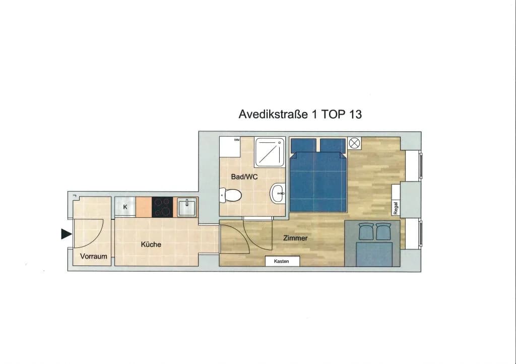 1-Zimmer-Wohnung mieten in Wien – 28 m², € 920 – Bild 10 von 10