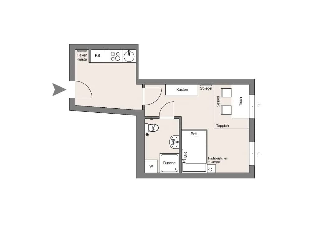 1-Zimmer-Wohnung mieten in Wien – 26 m², € 920 – Bild 6 von 6