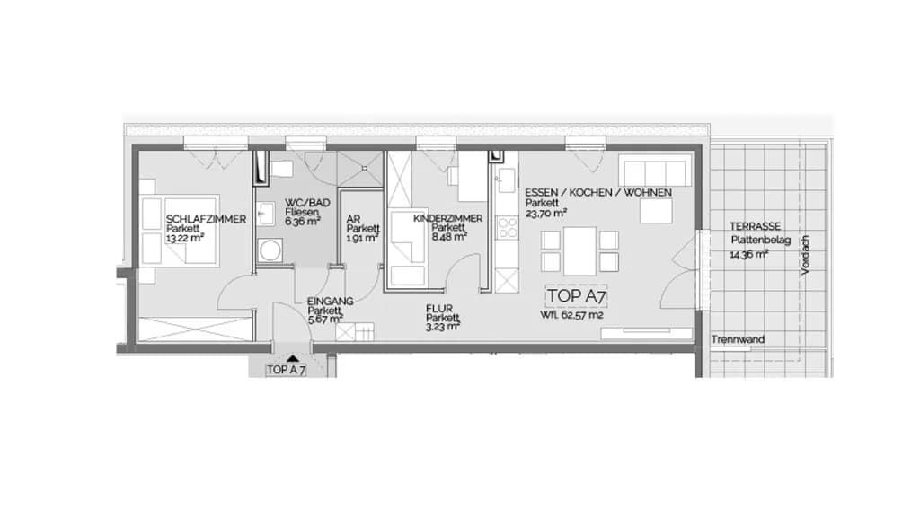 3-Zimmer-Wohnung mieten in Liezen – 62,57 m², € 1.156 – Bild 10 von 15