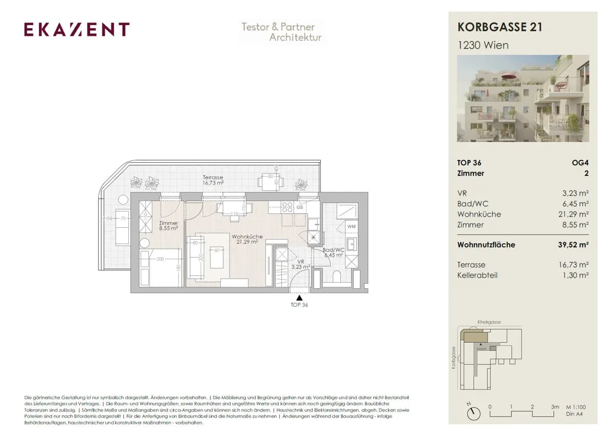 2-Zimmer-Wohnung kaufen in Wien – 39,52 m², € 294.000 – Bild 6 von 9