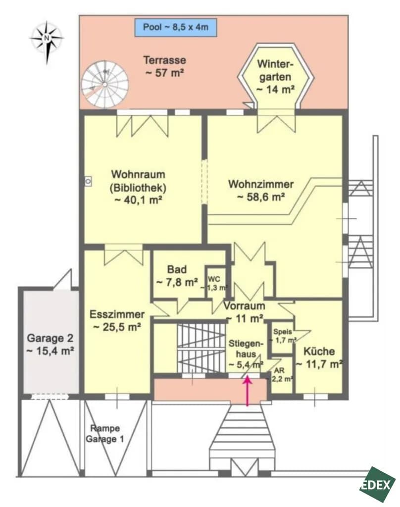6-Zimmer-Haus mieten in Mödling – 329 m², € 4.500 – Bild 53 von 55
