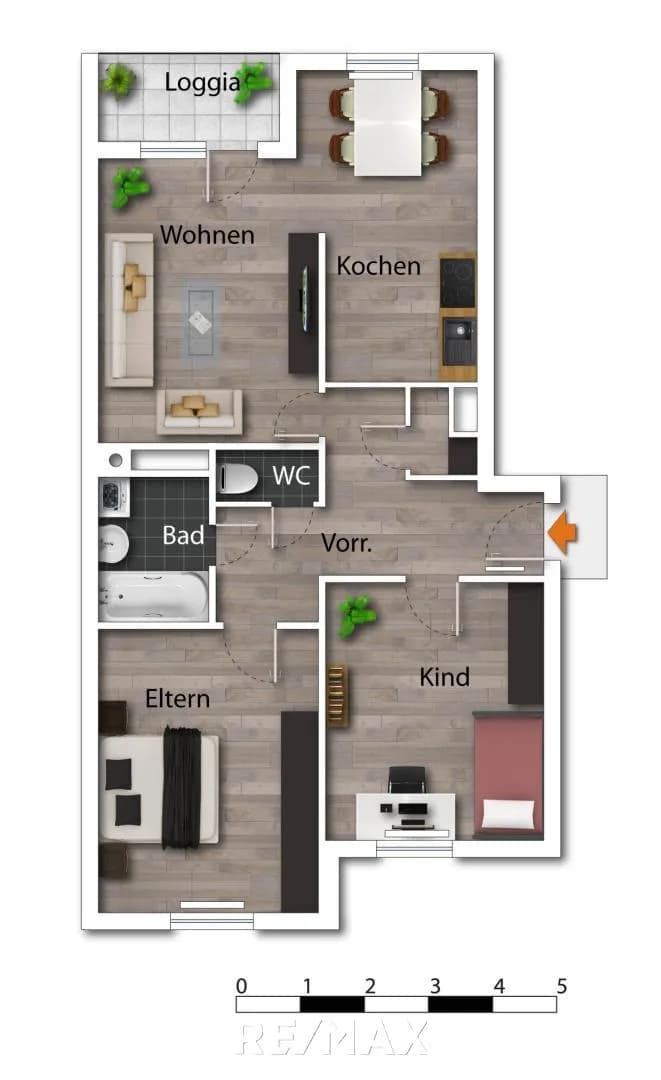 3-Zimmer-Wohnung kaufen in Wels – 75 m², € 184.000 – Bild 3 von 11